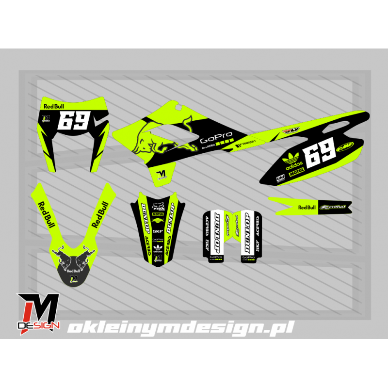 XMOTOS XB88 YELLOW, BLACK AND WHITE, 69