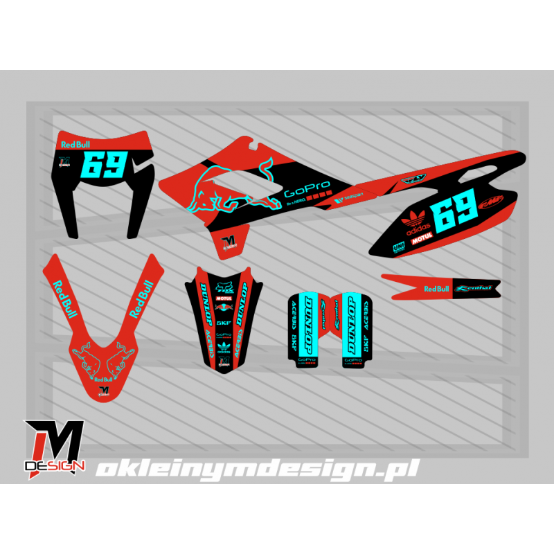 XMOTOS XB88 ORANGE, BLACK AND BLUE, 69
