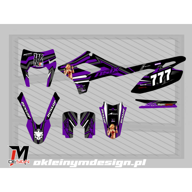 XMOTOS XB88 PURPLE, GRAY AND BLACK 777