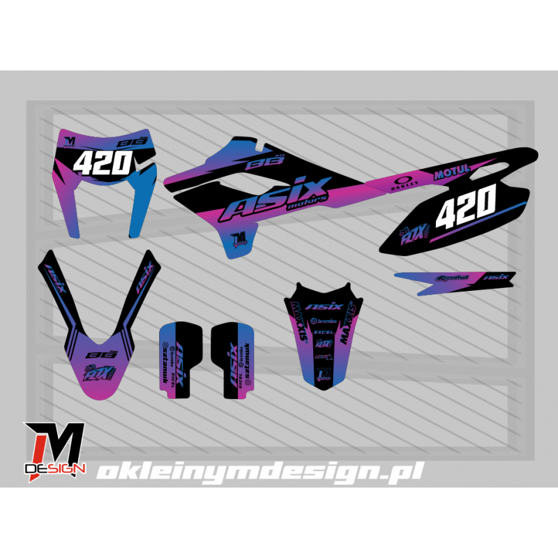 XMOTOS XB88 BLACK, PINK AND PURPLE, 420