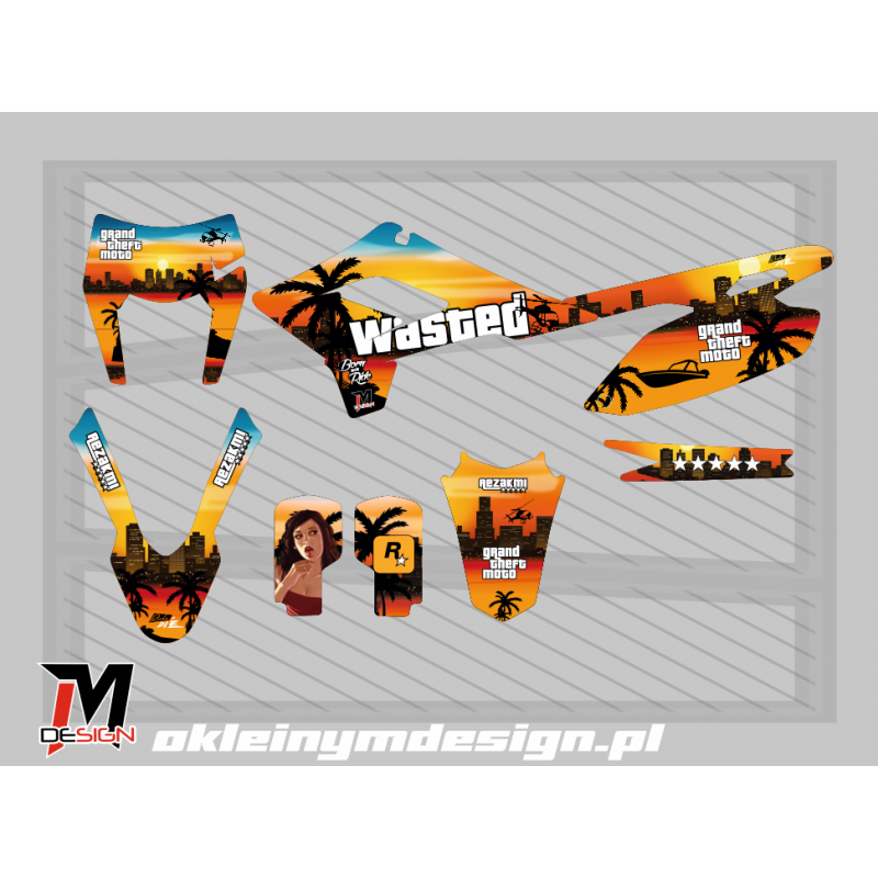 XMOTOS XB88 ORANGE AND BLACK GTA PATTERN