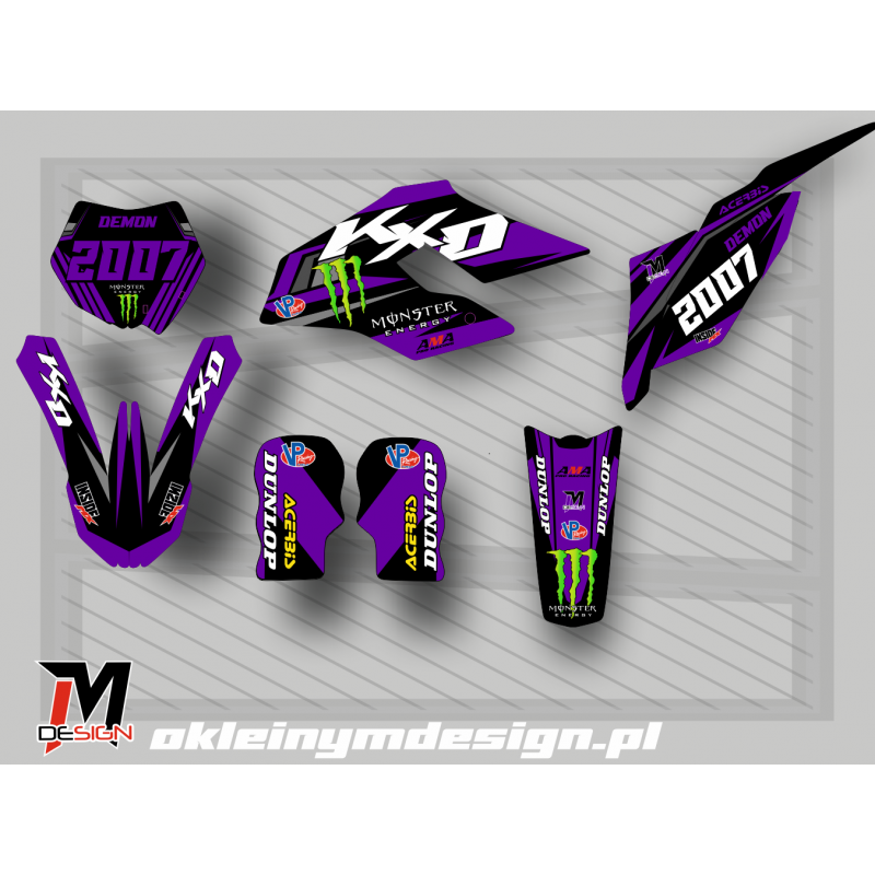 KXD 612 PRO Okleina Purple Monsta