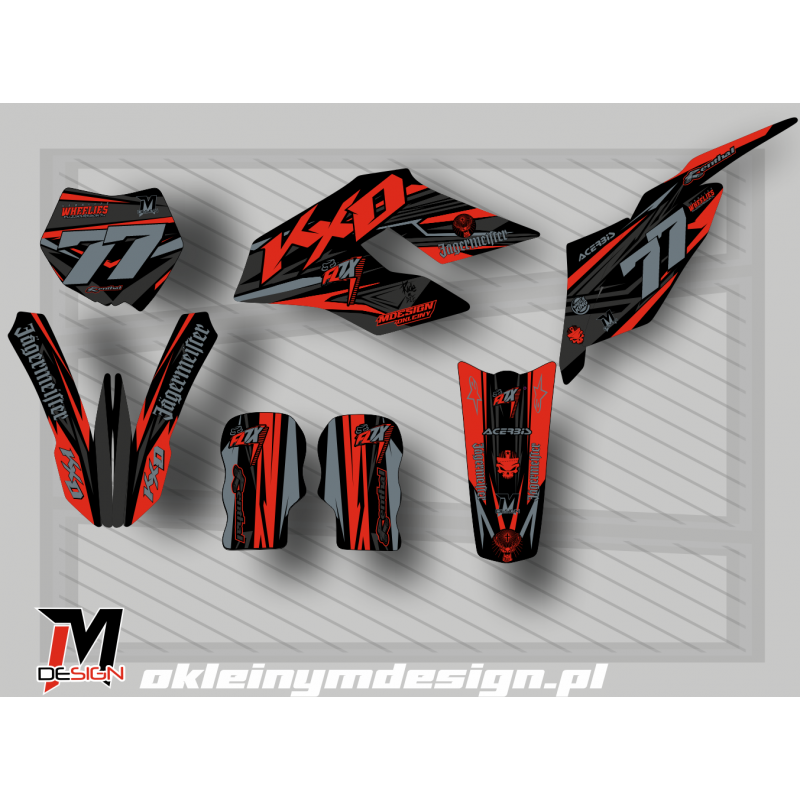 KXD 612 PRO Dark Red Okleina