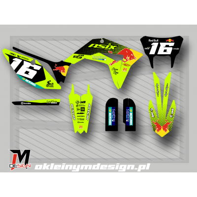 XB83 Okleina Black and Fluo