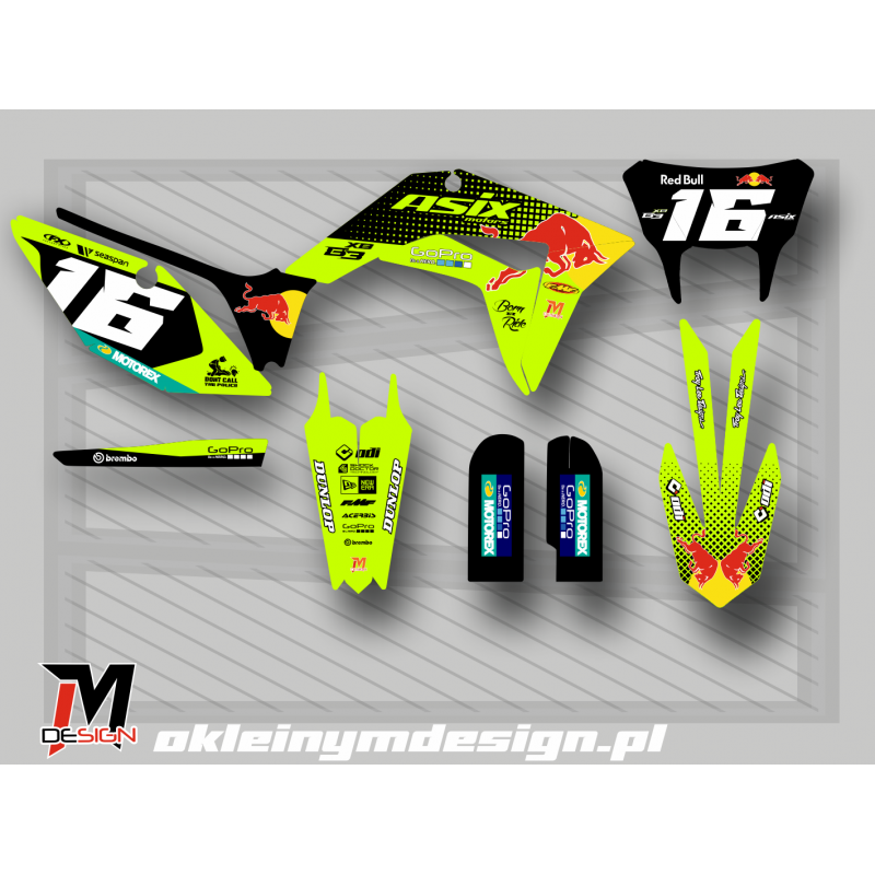 XB83 Okleina Black and Fluo