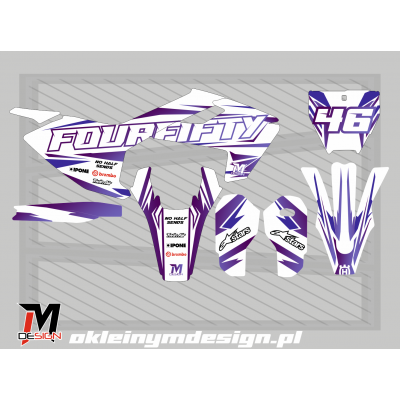 Husqy white and purple