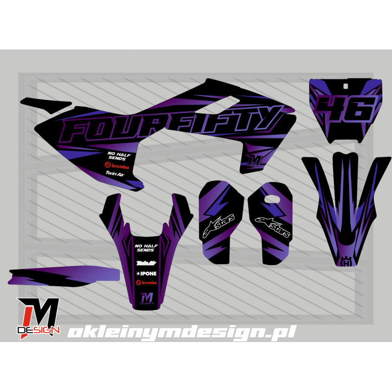 Husqvarna black and purple