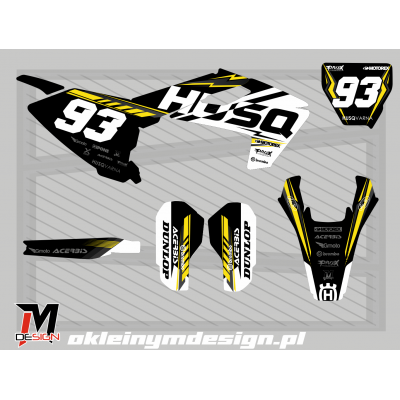 Husqvarna white, yellow, black