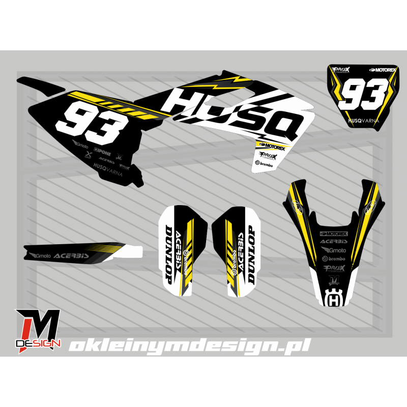 Husqvarna white, yellow, black