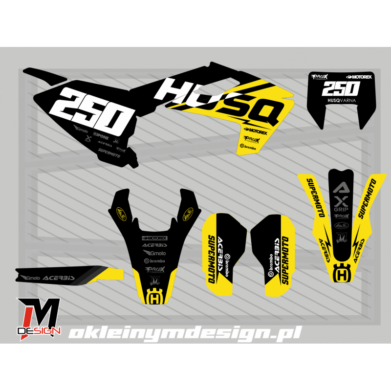 Husqvarna black, yellow and grey