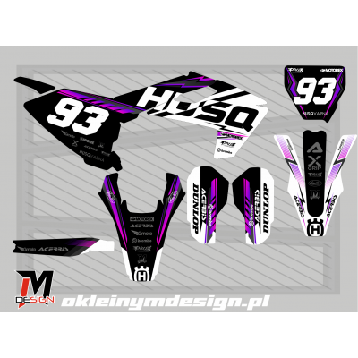 Husqvarna purple, black and...