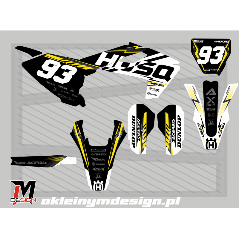 Husqvarna black, yellow and white