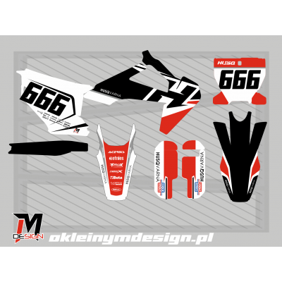 Husqvarna black, red and white