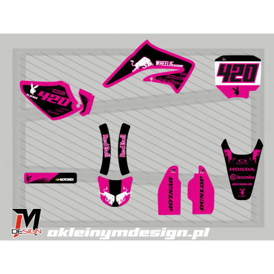 Honda black and pink 420