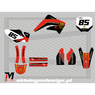 Honda red, black and white 85