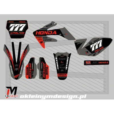 Honda red, black and grey 777