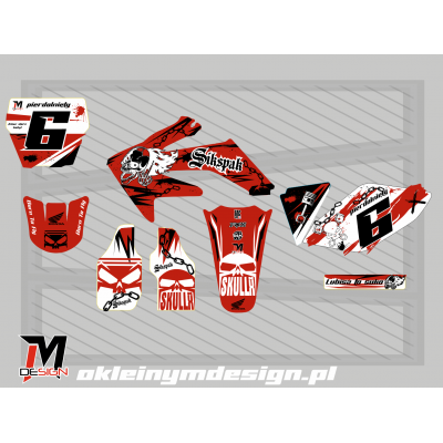 Honda black, white and red 6