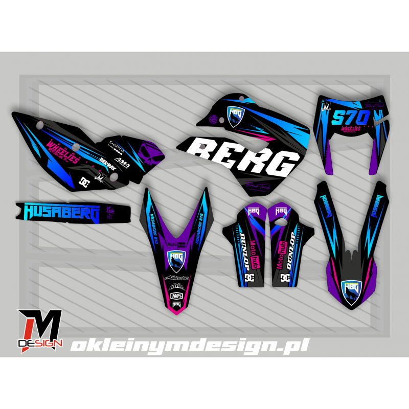 Husaberg Black, Purple and Blue