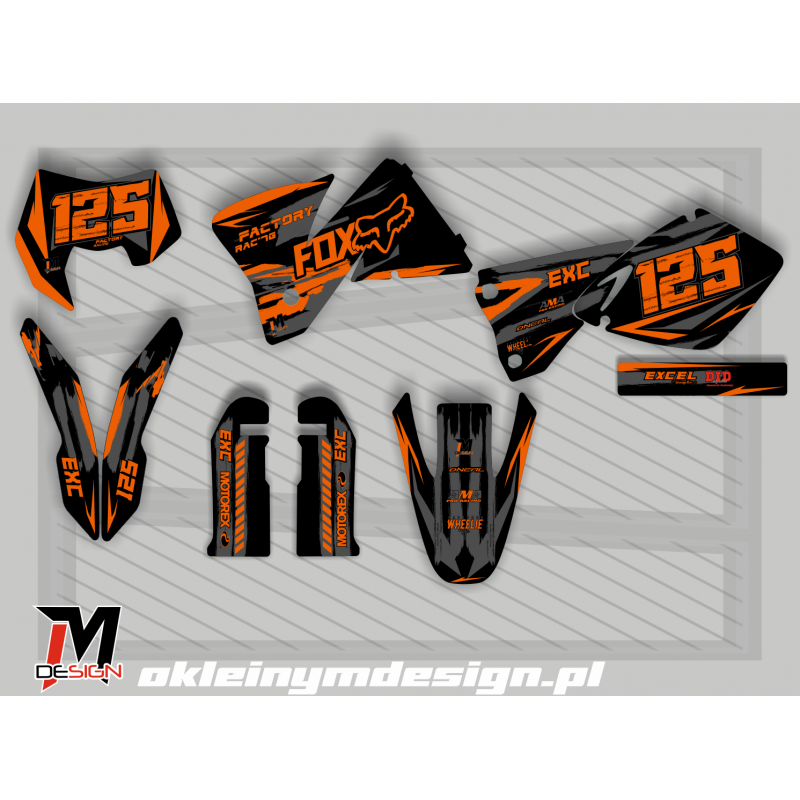 KTM EXC / SX 1998 - 2003 Black and Orange 125