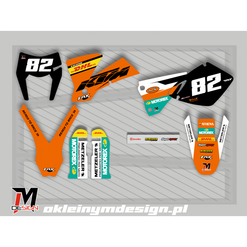 KTM EXC / SX 1998 - 2003 Orange, Black, White, Green, 82