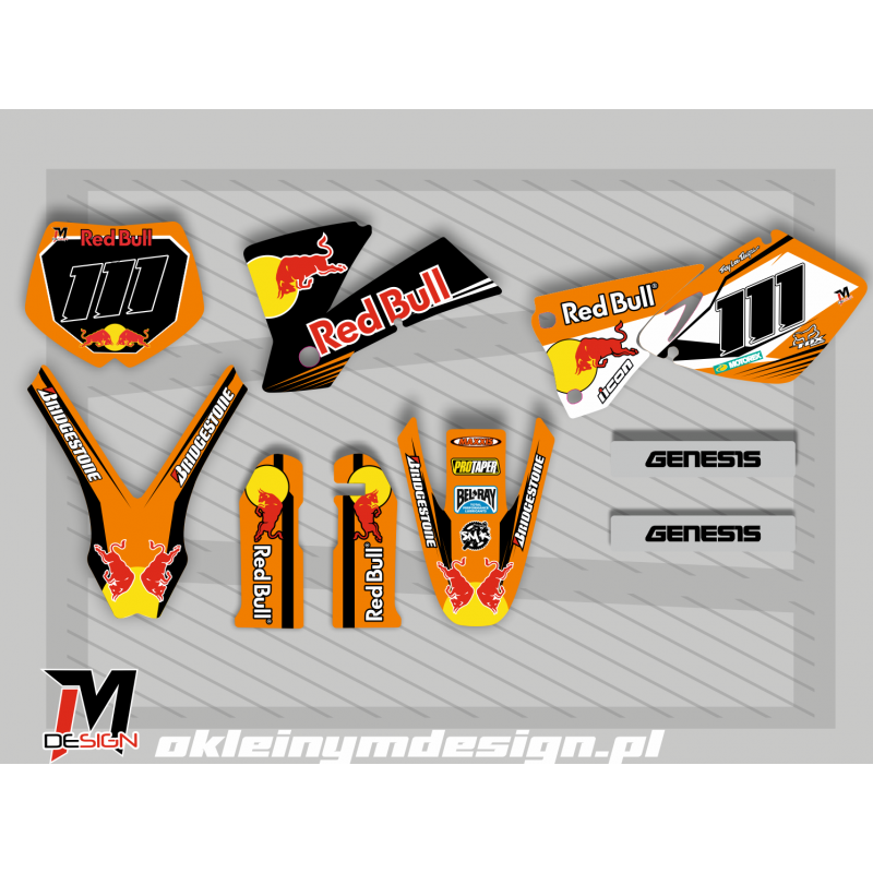 KTM EXC / SX  Orange, Black 111 Red Bull