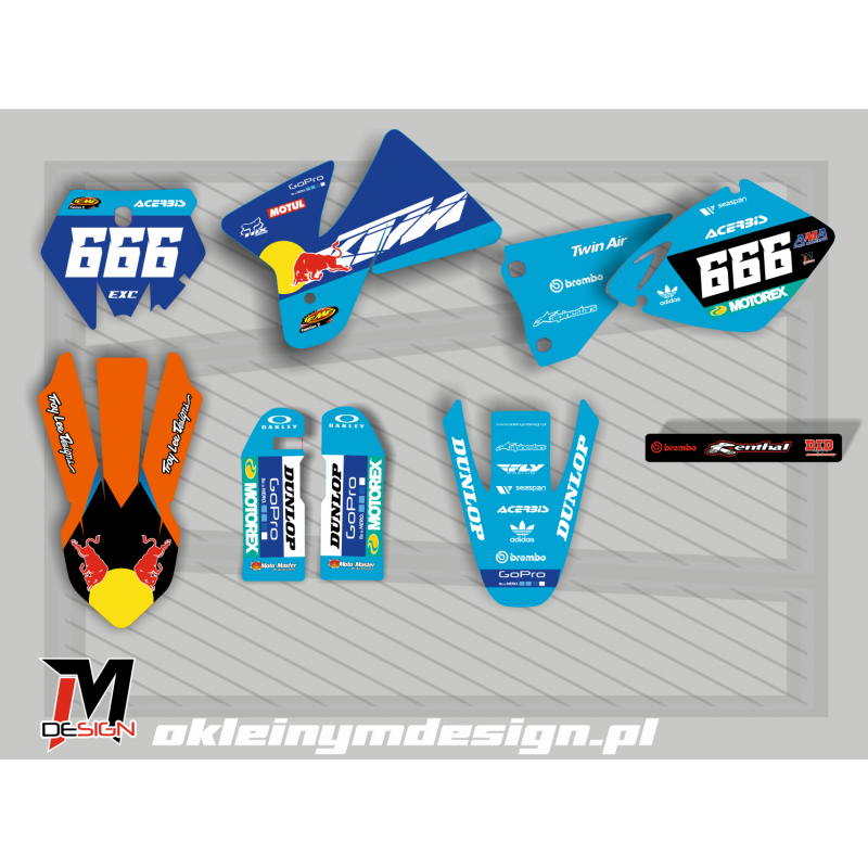 KTM EXC / SX Blue, Orange, Black 666