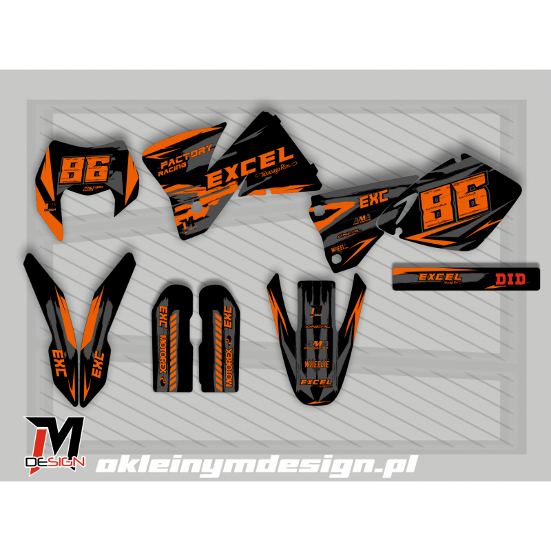KTM EXC / SX Black and Orange 86