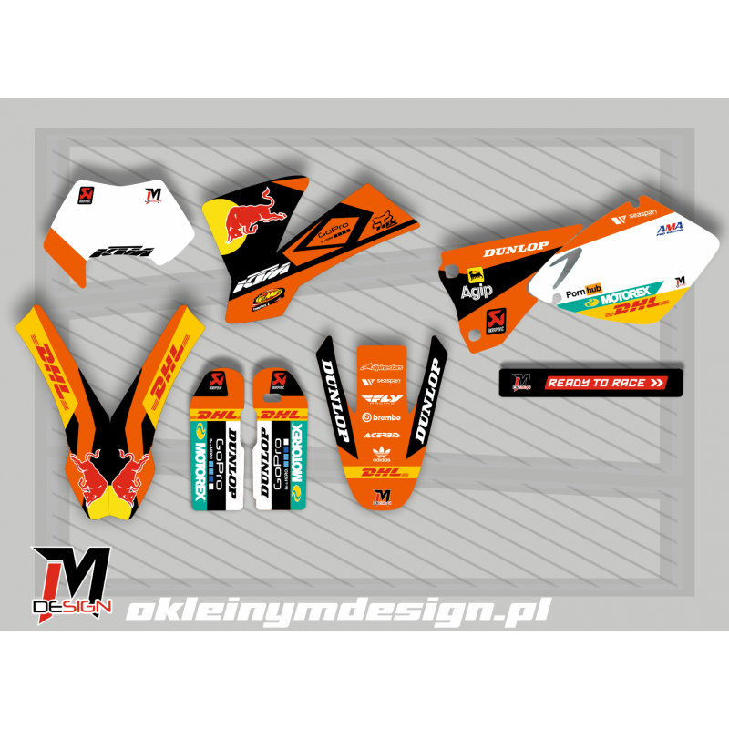KTM EXC / SX Orange, Yellow, White and Black