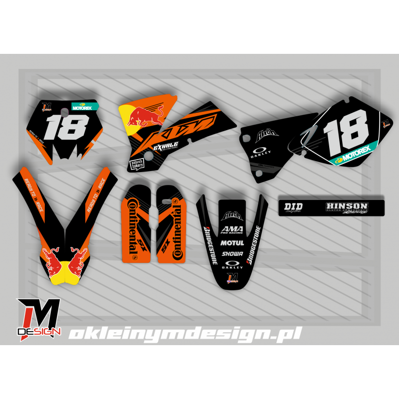 KTM EXC / SX Black, Orange and Grey 18