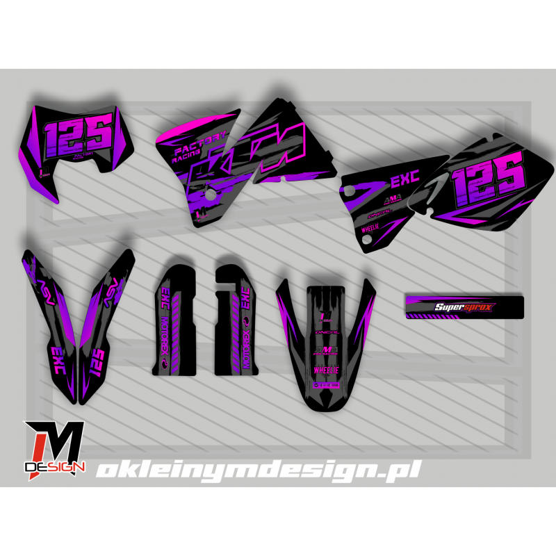 KTM EXC / SX Black and Purple 125