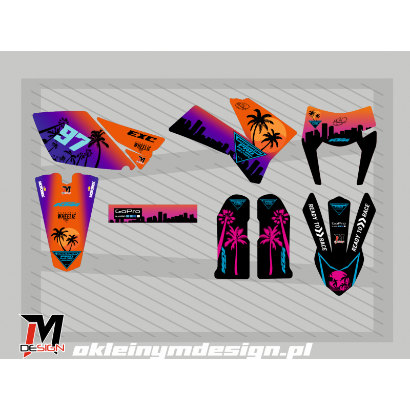 KTM EXC / SX Black, Red, Pink, Purple, 97