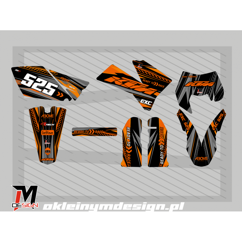 KTM EXC / SX Orange, Grey and Black, 525