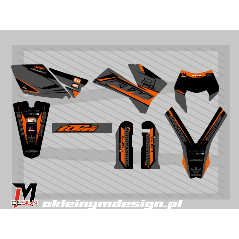 KTM EXC / SX Grey, Black, and Black