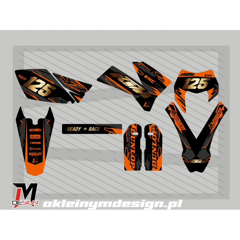 KTM EXC / SX Black, Orange, Gold 125