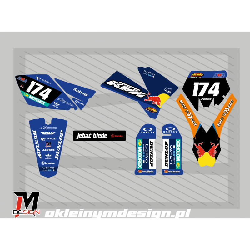 KTM EXC / SX Blue, Black and Orange 174