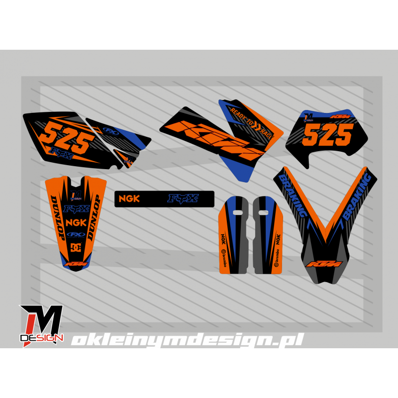 KTM EXC / SX Orange, Black and Blue 525