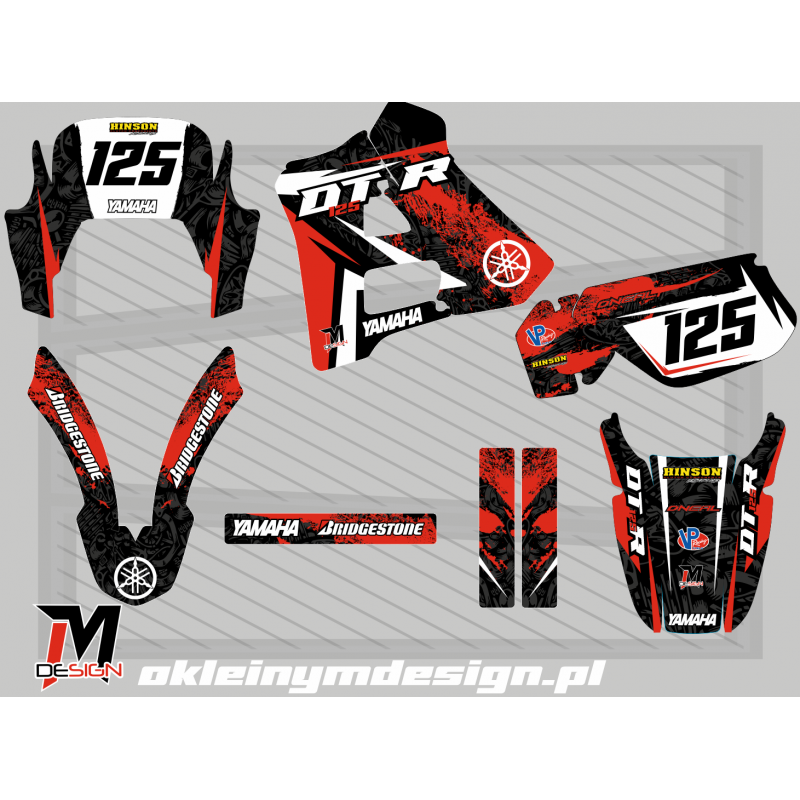 YAMACHA DT 125 Black, Red, White, 125