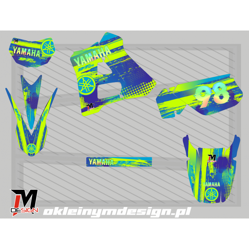 YAMACHA DT 125 Blue,Geen 98, holo