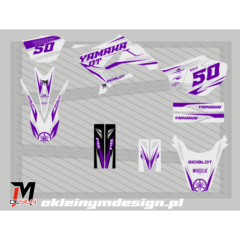 YAMACHA DT 50 Grey and Purple, 50