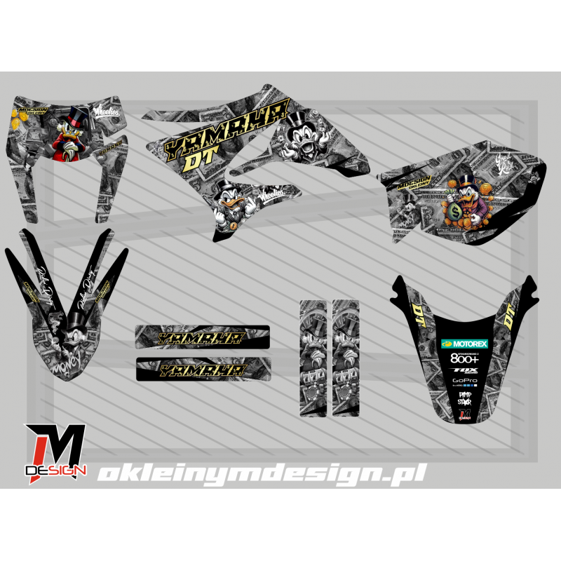 YAMACHA DT 50 Black, Gold, Money Pattern