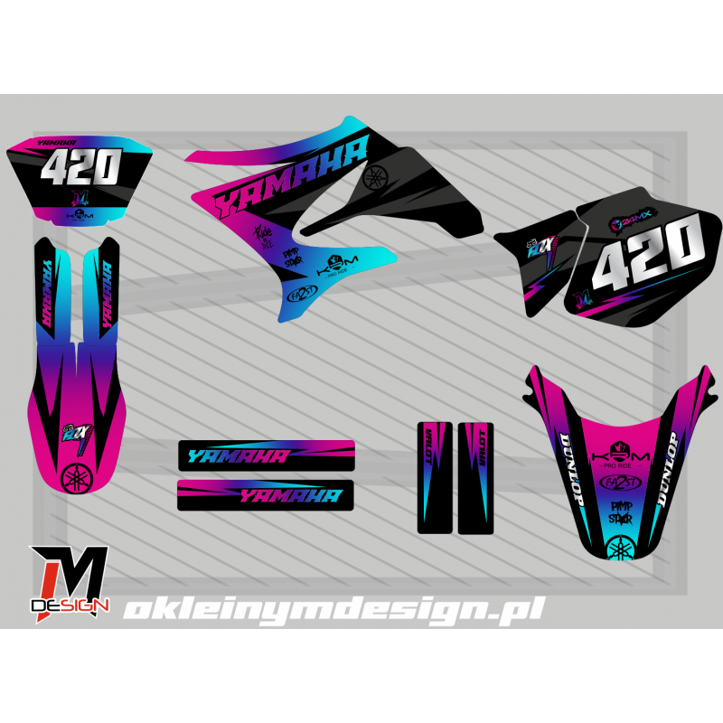 YAMACHA DT 50 Pink, Black, Blue, 420