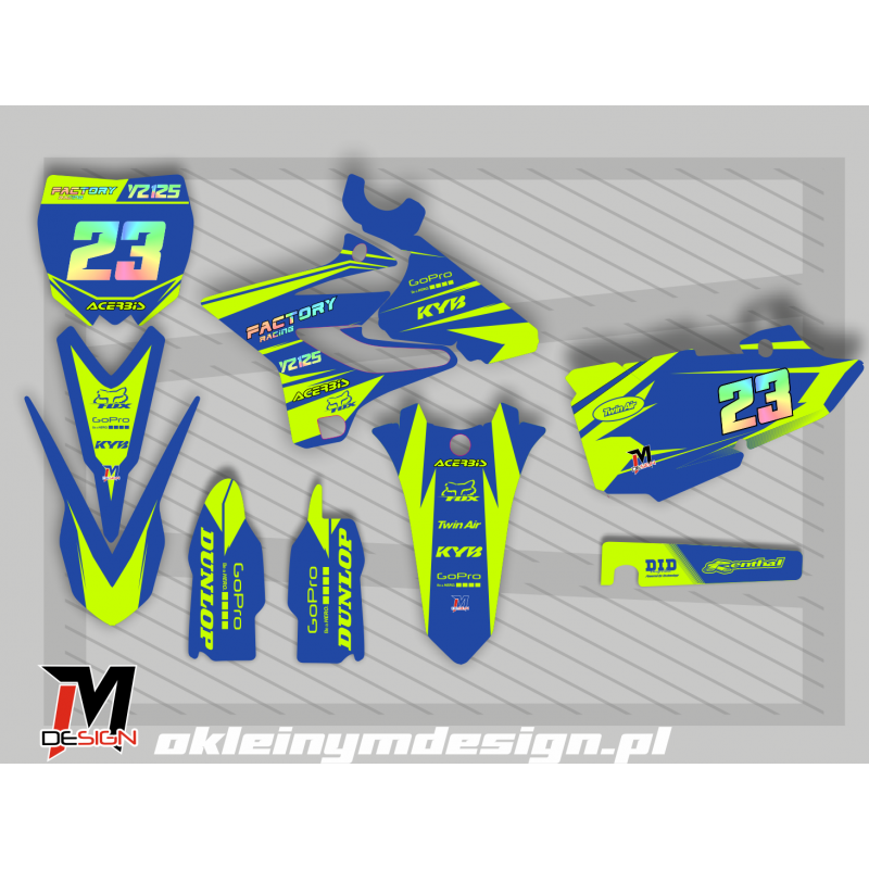 YAMAHA YZ 125 / 250 Blue and Neon Yellow, 23