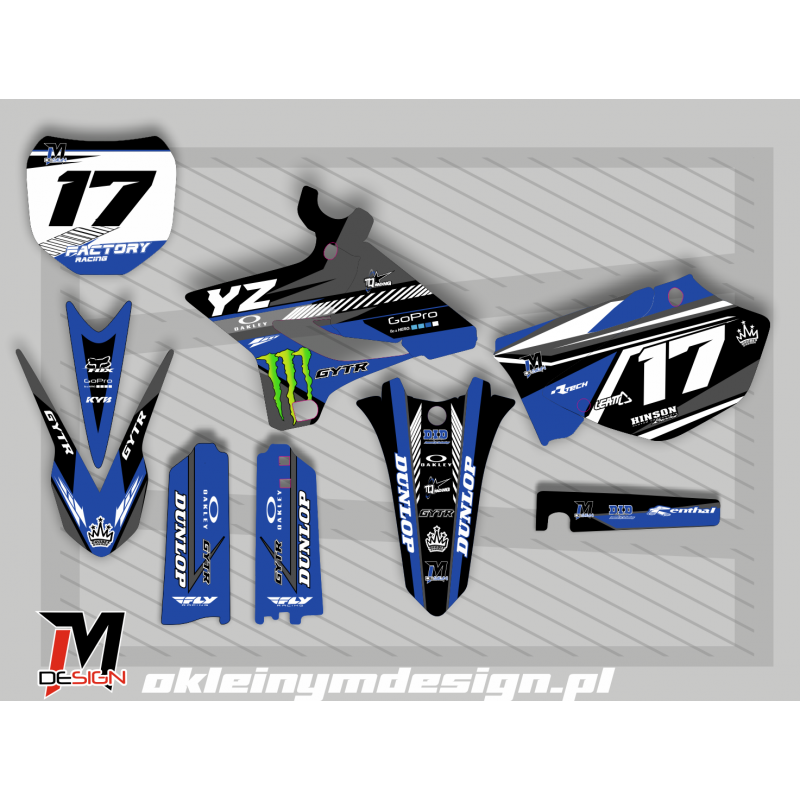 YAMAHA YZ 125 / 250 Blue, Grey, White