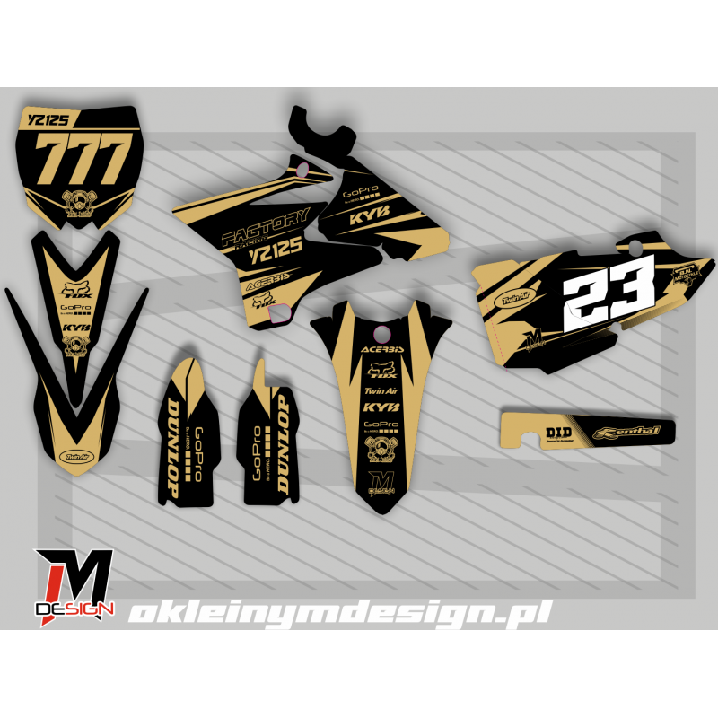 YAMAHA YZ 125 / 250 Brown and Black