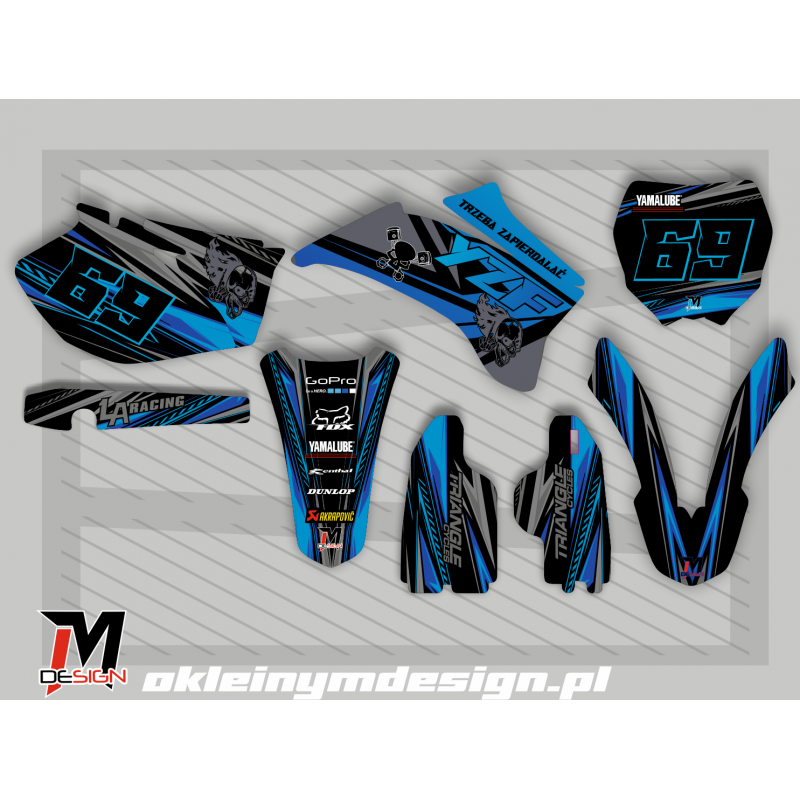YAMAHA YZF Blue and Black