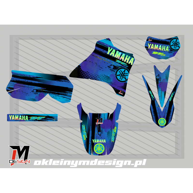 YAMAHA DT 125 Blue, Black and Holo