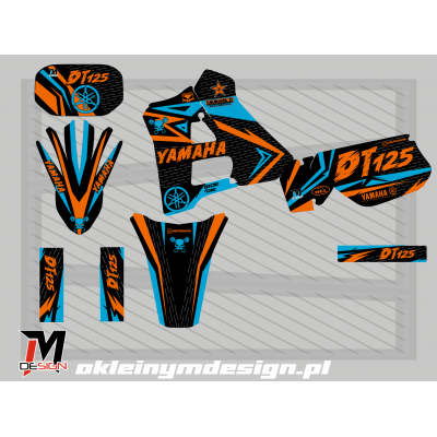 YAMAHA DT 125 Black, Orange...