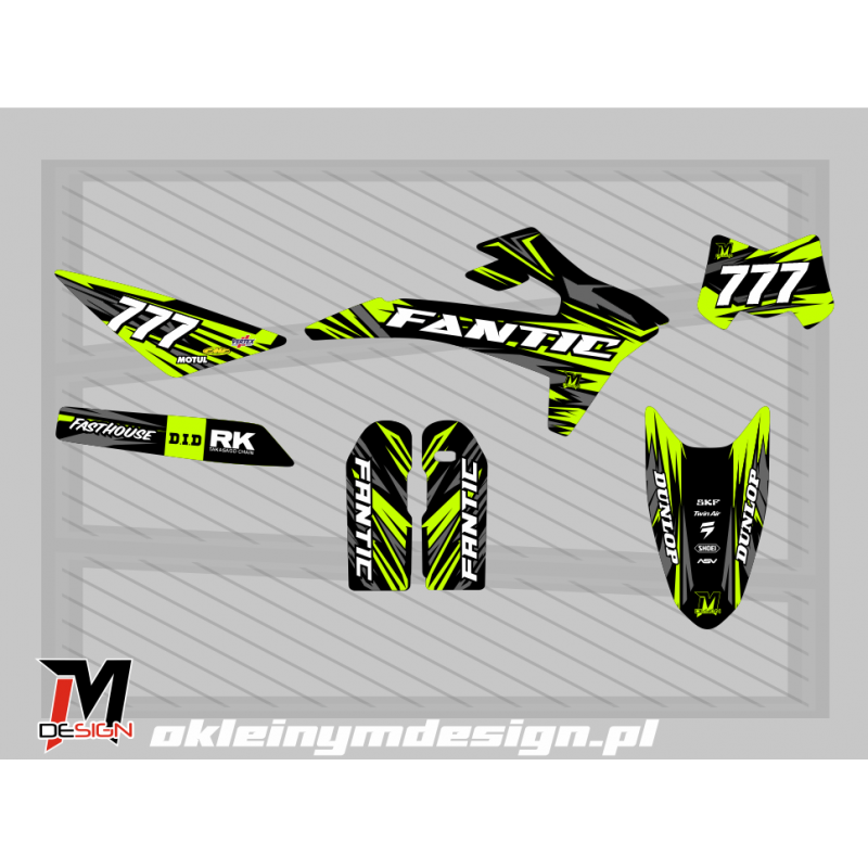 FNATIC XMF 125M GRAY, YELLOW AND WHITE, 777