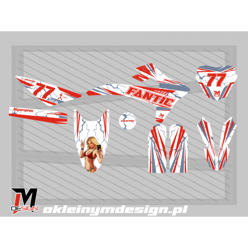 FNATIC XMF 125M WHITE, ORANGE AND GRAY