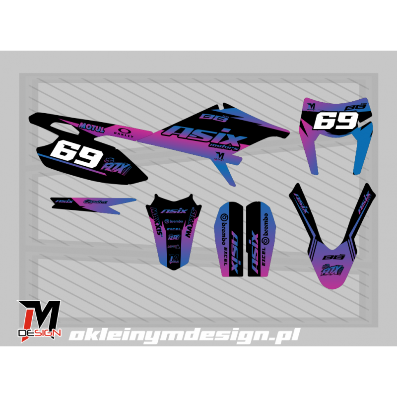 XMOTOS XB88 BLUE, PINK AND BLACK, 69